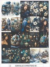 BLUE CHRISTMAS 2 - COMPLETE SHEET OF 20 STICKERS