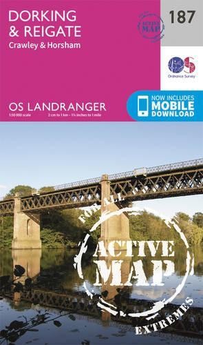 Dorking & Reigate Map | Weatherproof | Crawley & Horsham | Ordnance Survey | OS Landranger Active Map 187 | England | Walks | Cycling | Days Out | Maps | Adventure - Image 4