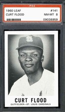 1960 Leaf #141 Curt Flood - PSA 8