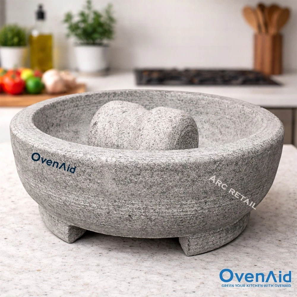 10 Inch Granite Mortar and Pestle with Legs Heavy Stone Spice Herb Grinder
Opens in a new window or