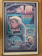 RARE: Microsoft 10th Anniversary Poster Bill Gates - James Dietz Signed #40/50!