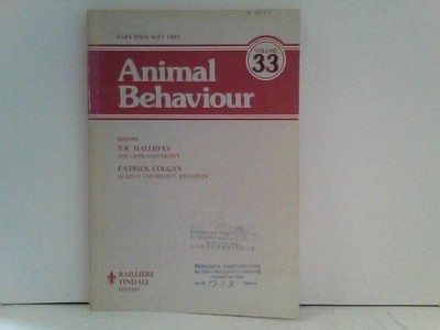 Animal Behaviour Volume 33 Part Two May 1985 Halliday, T.R und Charles T Snowdon