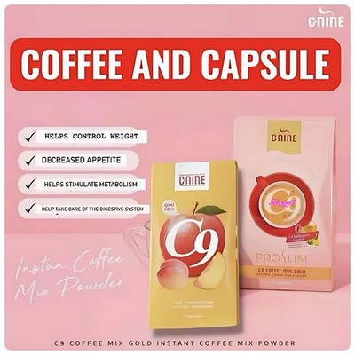 PRO SLIM C9 Coffee Mix Gold w/ Collagen & Natural Extracts + Capsules