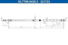 ATE BREMSSCHLAUCH VORDERACHSE RECHTS passend für FORD ECOSPORT | 83.7769-0435.3
