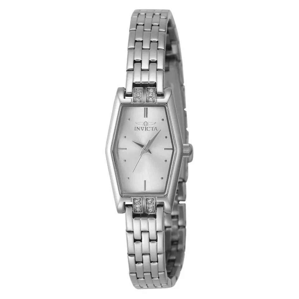 Invicta Women’s Sterling Silver and Black Rectangular Timepiece. Classic ⌚️26mm Invicta Women Rectangle Wristwatches for sale | eBay main image 4
