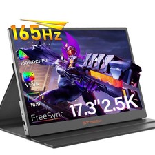 Portable Monitor 17.3'' 2.5K 165Hz Portable Laptop Screen Gaming Monitor for PS5