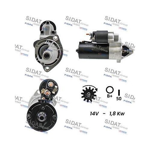 Démarreur Sidat S12BH0026A2 pour un démarrage fiable de votre VW en hiver