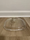 Corning Ware Pyrex A-9-C Replacement Lid Cover Clear Glass Square Vintage