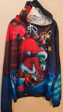 Men's Dr Seuss The Grinch Stole Christmas Hoodie Sweatshirt Size XL--NEW no tags