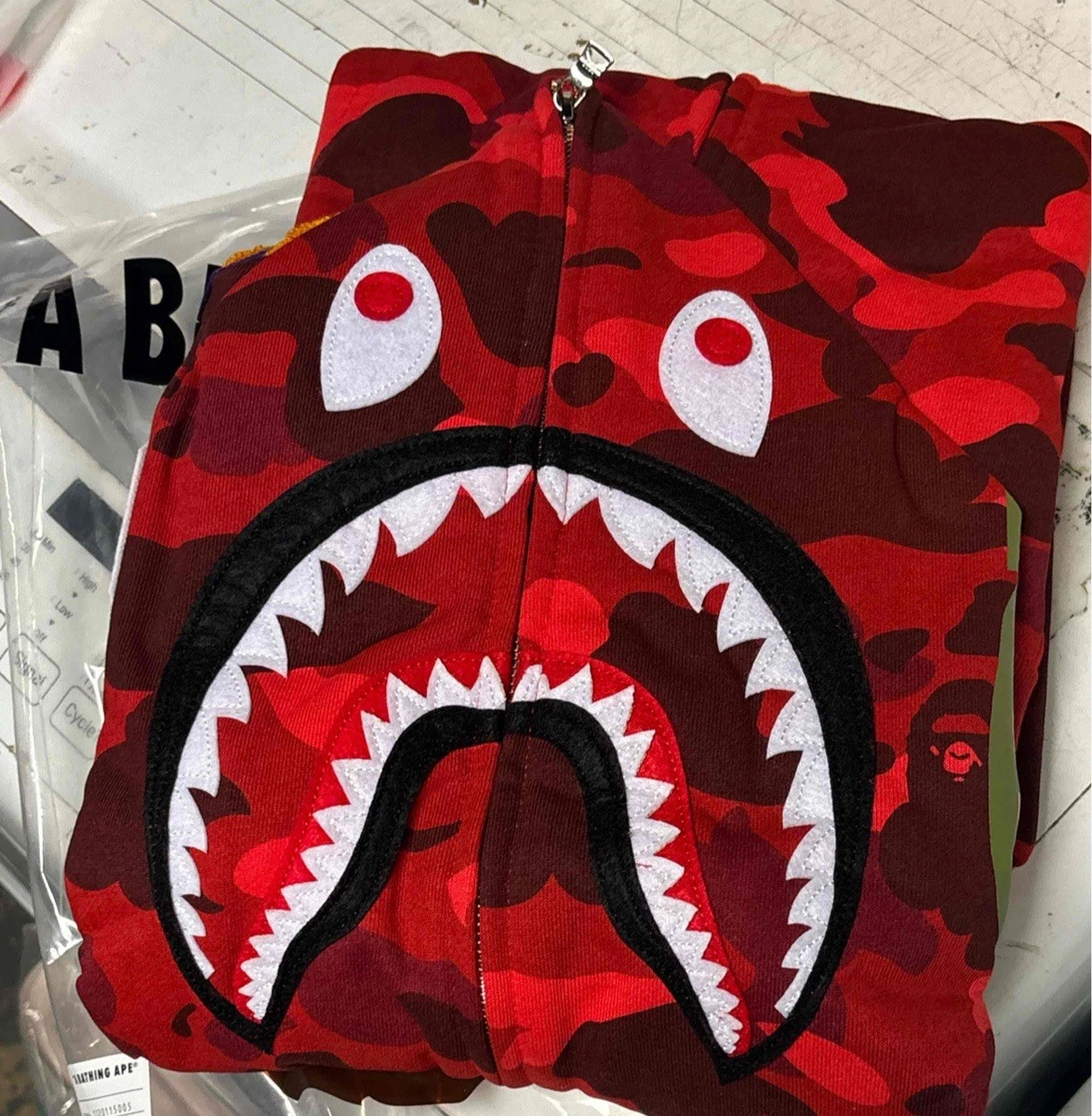 A Bathing Ape Red Long Sleeve Hoodies & Sweatshirts for Men for