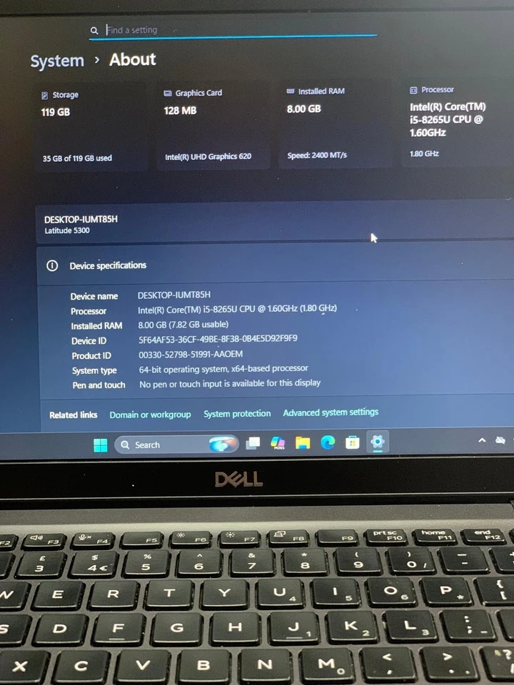 Dell Latitude 5300 · i5-8265U · 8GB · 120GB, photo 4 of 5