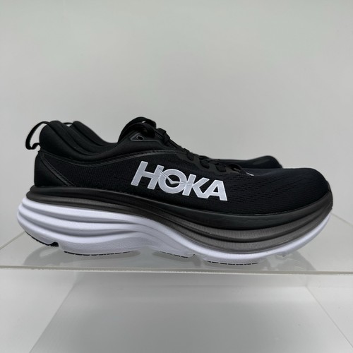 Women’s Hoka One One Bondi 8 1127952 BWHT Black White Running Shoes Size 7.5 B
