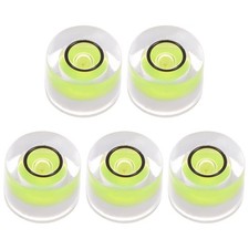 5pcs Round Bubble Level 8x5.5mm Mini Circular Bullseye Spirit Levels, Lime