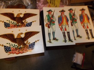 8 Meyercord Decals Color  (1966) Unused, great shape! 13 x 8 1/2"Chickens,Eagles