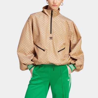 adidas Adicolor 70S Half-Zip Monogram Logo Printed Sports Jacket