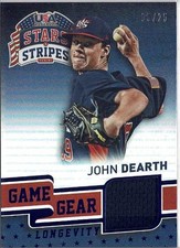 2015 Panini Stars and Stripes John Dearth Game Gear Longevity Sapphire /25 #49