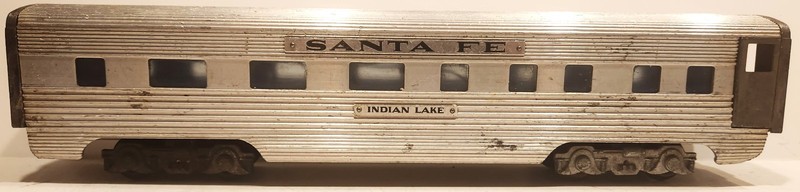 AMERICAN MODEL TOYS (AMT) SANTA FE Indian Lake Passenger Car Illuminated / O7