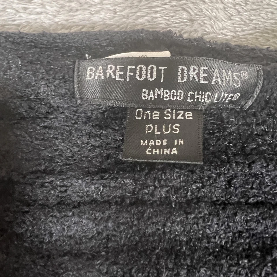 Barefoot Dreams Shawl Womens One Size Plus Black Travel Bamboo Chic Lite Wrap - Image 3 of 4