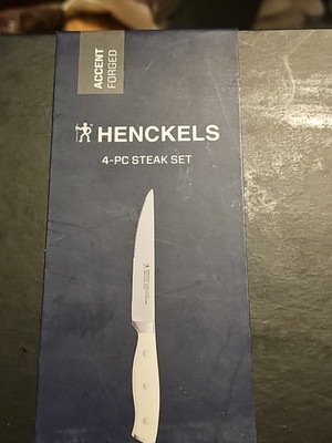 Henckels FORGED ACCENT 4-Piece Steak Knife Set, German Stainless Steel Blades 