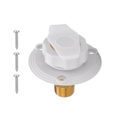 City Water Inlet With Check Valve Flange Hose Connector Connection Fill For RV