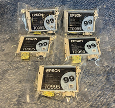Lot of 5 Epson 99 Light Cyan ink Cartridges Genuine Standard Capacity
