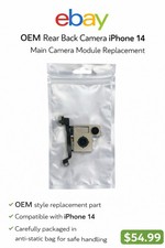 OEM Back Camera Lens Rear Camera Module Flex For iPhone 14