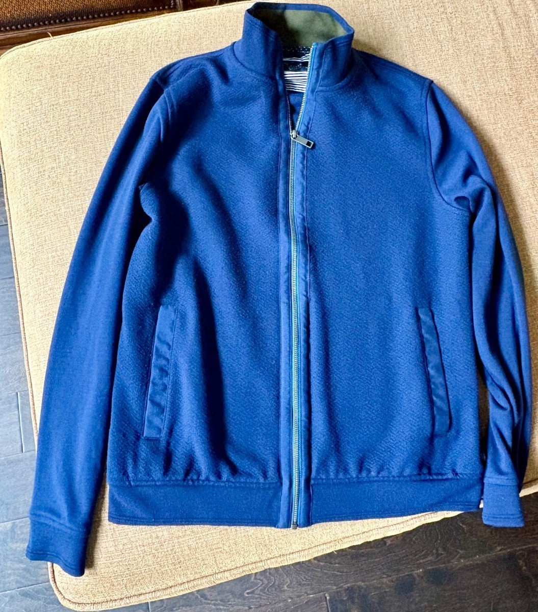 Ted Baker Men's Jacket Full Zip Size 3 Navy Blue
