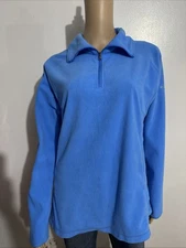 COLUMBIA GLACIAL FLEECE PULLOVER 1/2 ZIP BLUE LARGE  Women's