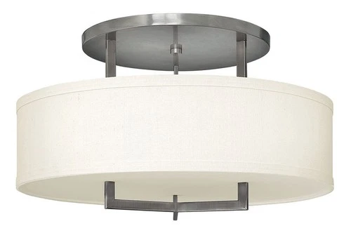 Hinkley Lighting 3211 3 Light Semi-Flush Ceiling Fixture - Nickel - Picture 1 of 10