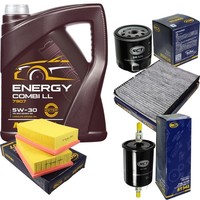 SCT Inspektionspaket 5L Mannol Energy Combi LL 5W-30 FüR VW Lupo 1.0 1.4 Polo