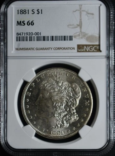1881S Morgan Dollar NGC MS66