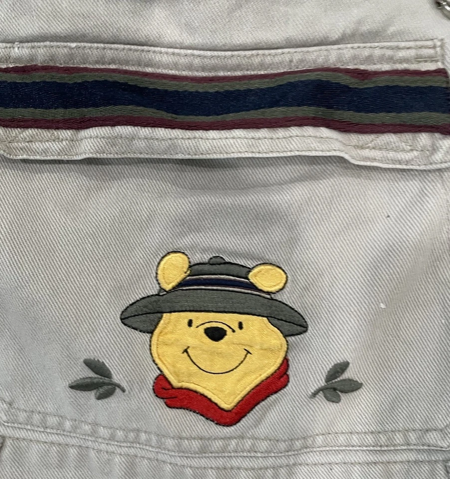 Macacão cáqui bordado acampamento Winnie The Pooh vintage Disney tamanho 14/16 Pooh - Imagem 3 de 4