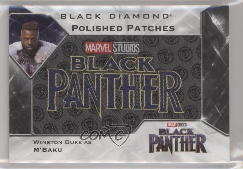 2021 Marvel Black Diamond Polished Panther 35/49 Winston Duke M'Baku Patch a2w