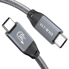 USB C to USB C 3.2 Gen 2 Video Cable 8K 4K 240W PD 20Gbps 1.65ft Braided