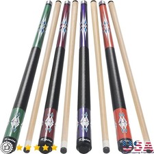 Professional Pool Cue Stick Maple Wood 58 Inch Billiard Cue Non-Slip Grip New