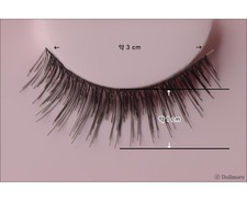 Dollmore OOAK Artist Supplies 10mm long Eyelashes for dolls - 47-628 Black