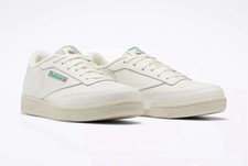 New Women Size 6 6.5 Youth 4.5 Reebok Club C 85 Shoes Sneakers Chalk White Green
