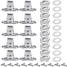 Gisafai 10 Sets Canvas Twist Lock Fasteners, Turn Button Silver 