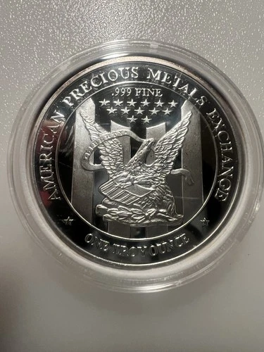 APMEX 1 Troy Ounce .999 Fine Silver Round American Precious Metals