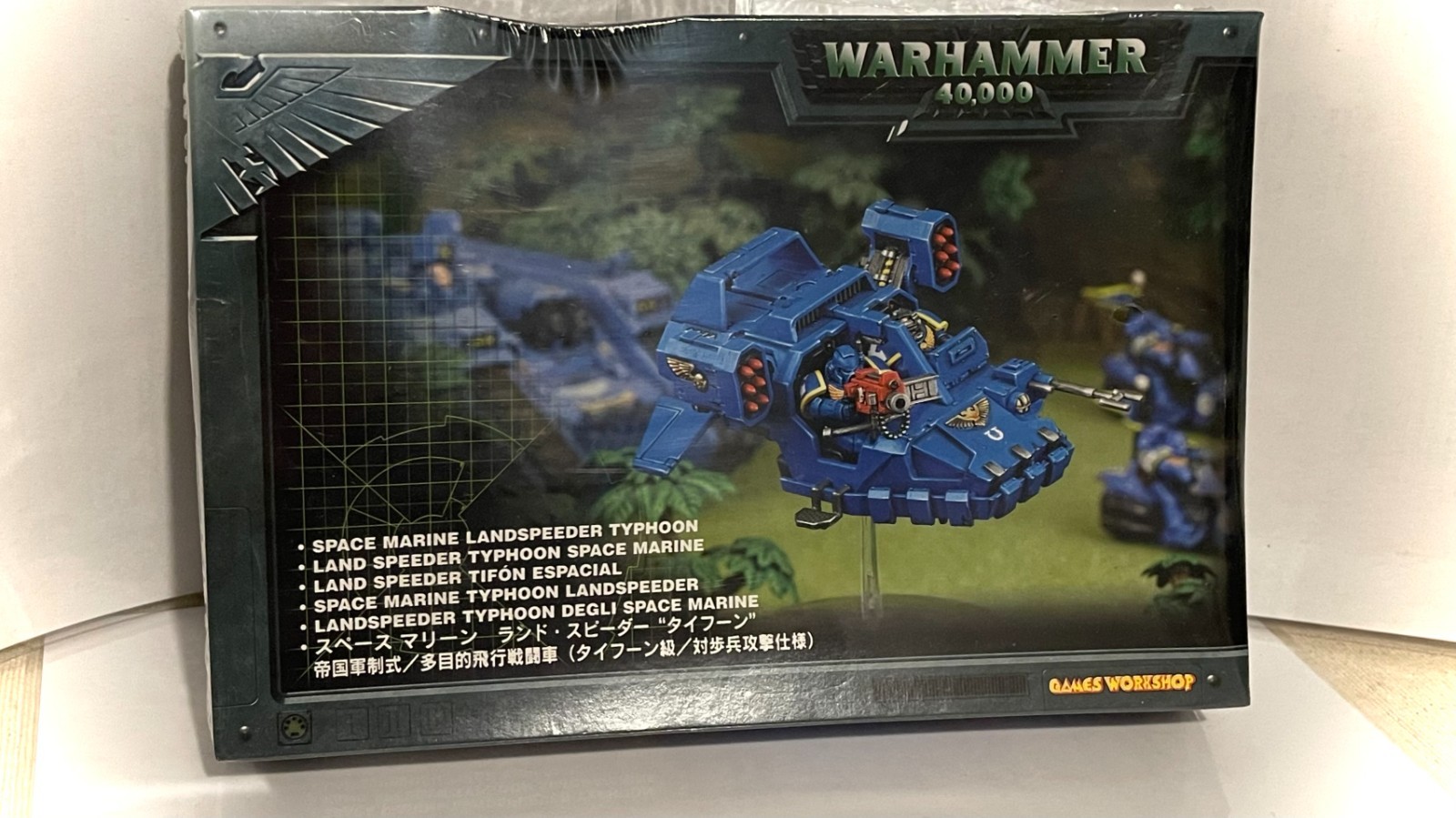 Space Marine Land Speeder Typhoon blister vintage Warhammer 40K véhicule OOP 2002