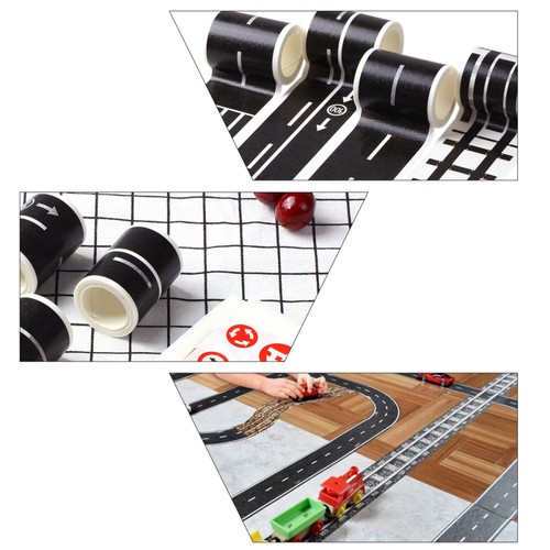 4 Rolls Paper Masking Tape Road Car Tape Decorative Masking Tape Notebook Tape - 第 2/12 張圖片
