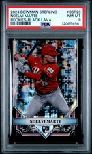 2024 BOWMAN STERLING ROOKIES BLACK LAVA #BSR29 NOELVI MARTE 01/10 PSA 8