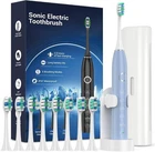 10 PACK Wholesale LOTS Sonic Toothbrush 8 Brush Heads electric Toothbrush Set
