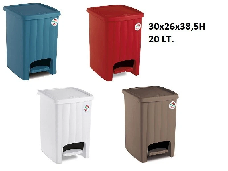 PATTUMIERA A PEDALE STEFANPLAST MARGHERITA LT 20 MADE IN ITALY