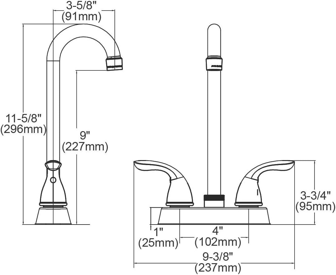 Elkay Everyday 2-Handle Bar Faucet Chrome