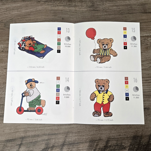 PFAFF 2140 304/73 TEDDY BEAR BABY KID Design 304 Creative Card/Case/Leaflet Used - Picture 7 of 10