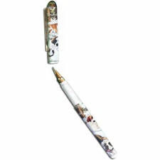 New Saint Bernard Dog Roller Ball Designer Pen by Artist Ruth Maystead