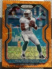 2020 Prizm - Tua Tagovailoa - Orange Lazer Prizm Rookie Card RC #339 - Dolphins. rookie card picture