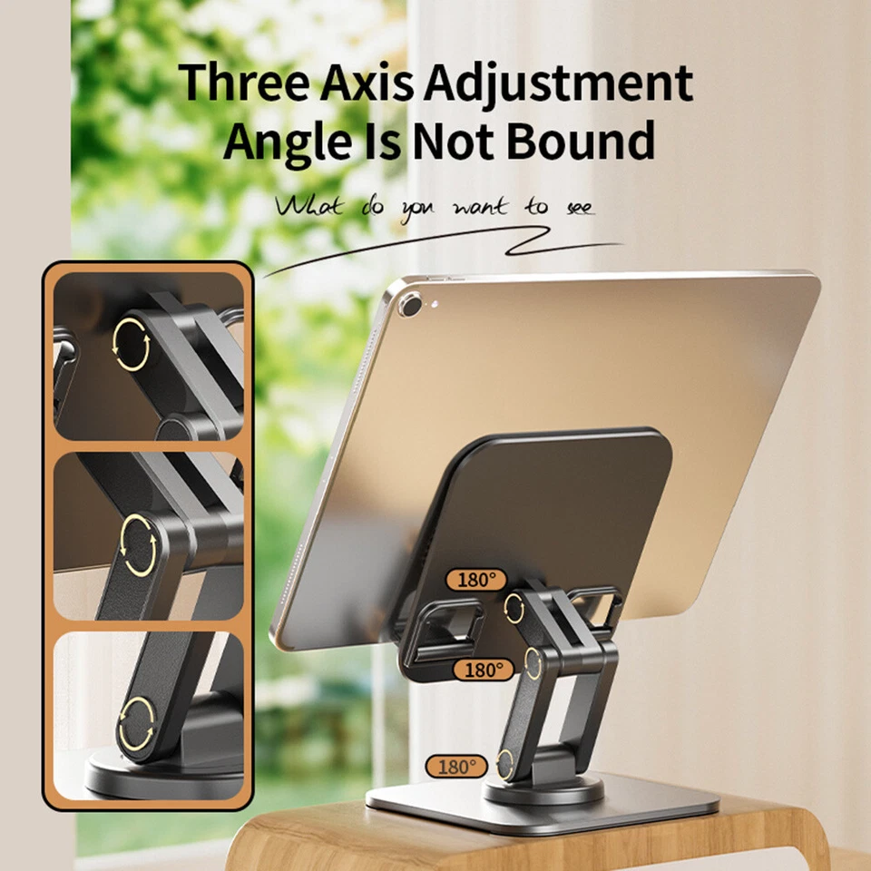 Adjustable Tablet Stand Desk Holder Mount For Cell Phone iPad iPhone Universal - Image 4 of 4