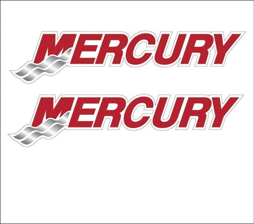 PAIR OF (2) MERCURY OUTBOARD MOTOR DECALS/STICKERS 1.4X8 BOATING FISHING p104
